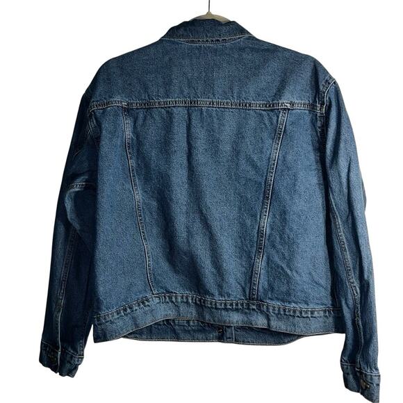 Old Navy WOW Relaxed Classic Denim Jacket Women’s Large NWOT 100% Cotton - Picture 3 of 7